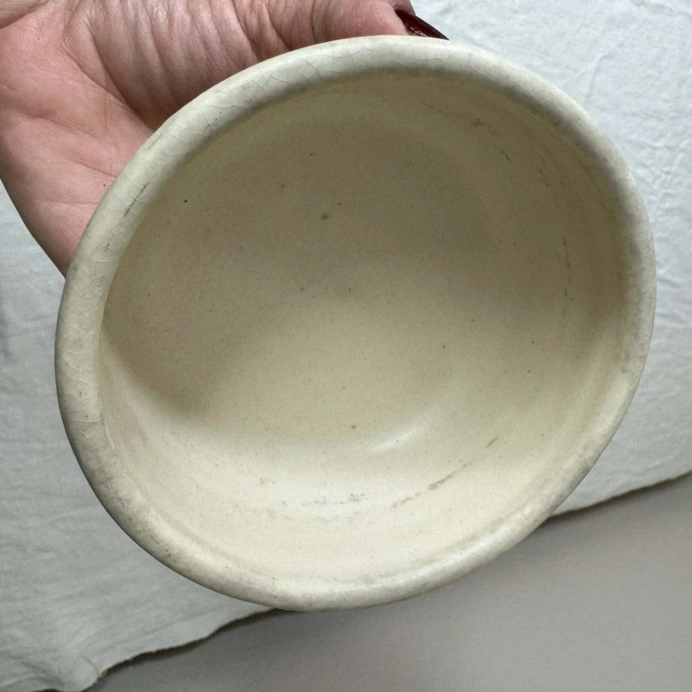 Weller Knifewood Ivory Antique Art Pottery Ceramic Daisy 5.5